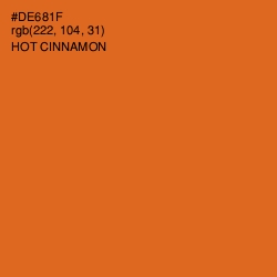 #DE681F - Hot Cinnamon Color Image
